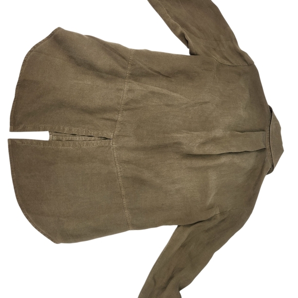 ANTHROPOLOGIE CLOTH & STONE army green button down shirt XS - Picture 5 of 15